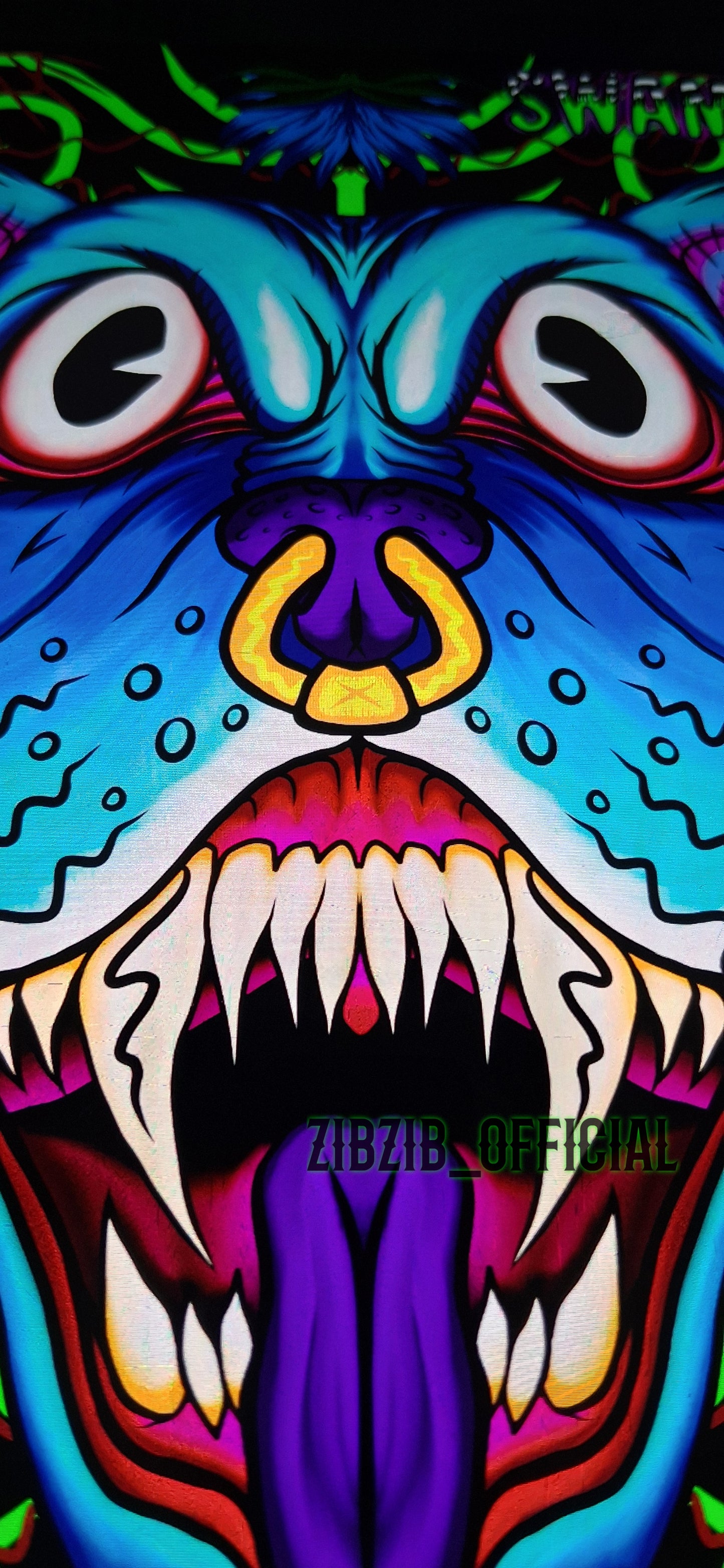 2 pc Blue bear/Lotus artwork combo