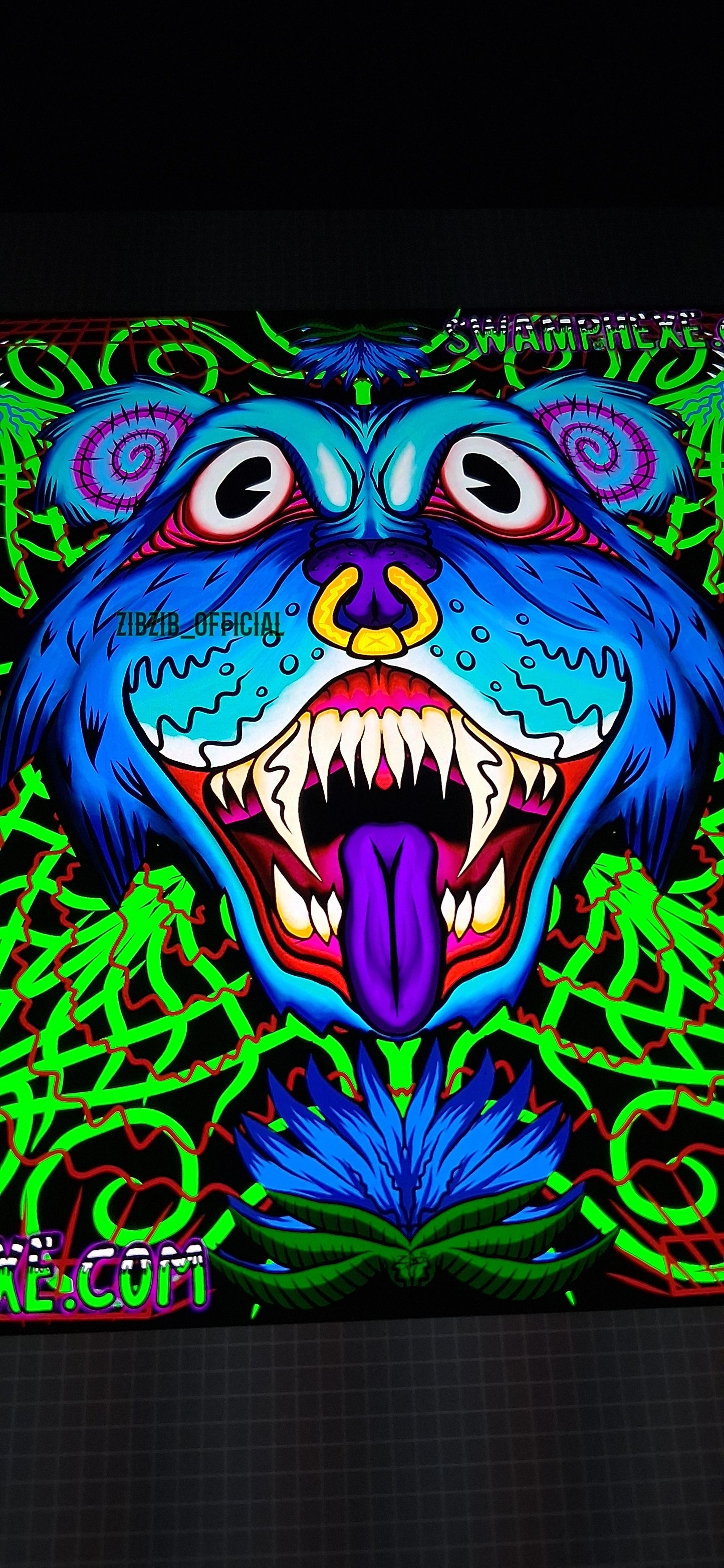 2 pc Blue bear/Lotus artwork combo