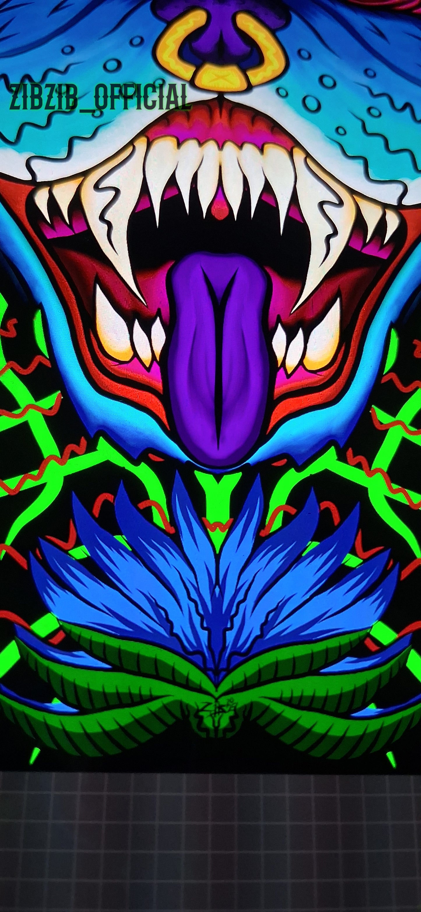 2 pc Blue bear/Lotus artwork combo