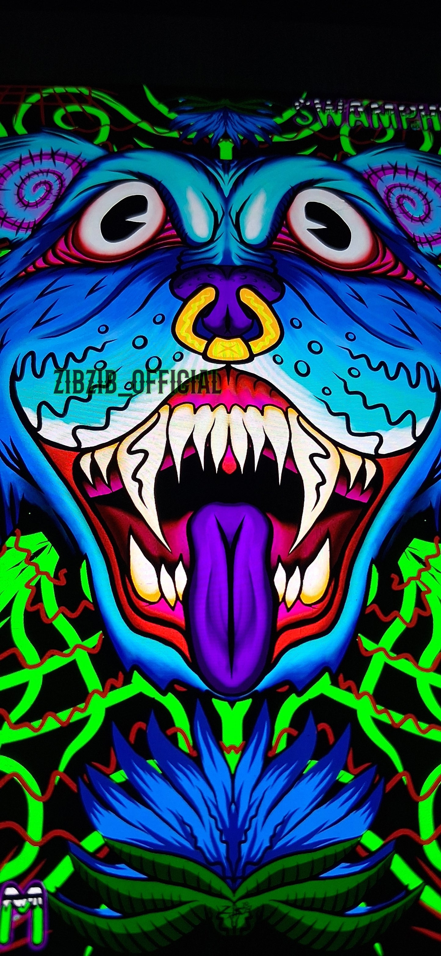 2 pc Blue bear/Lotus artwork combo