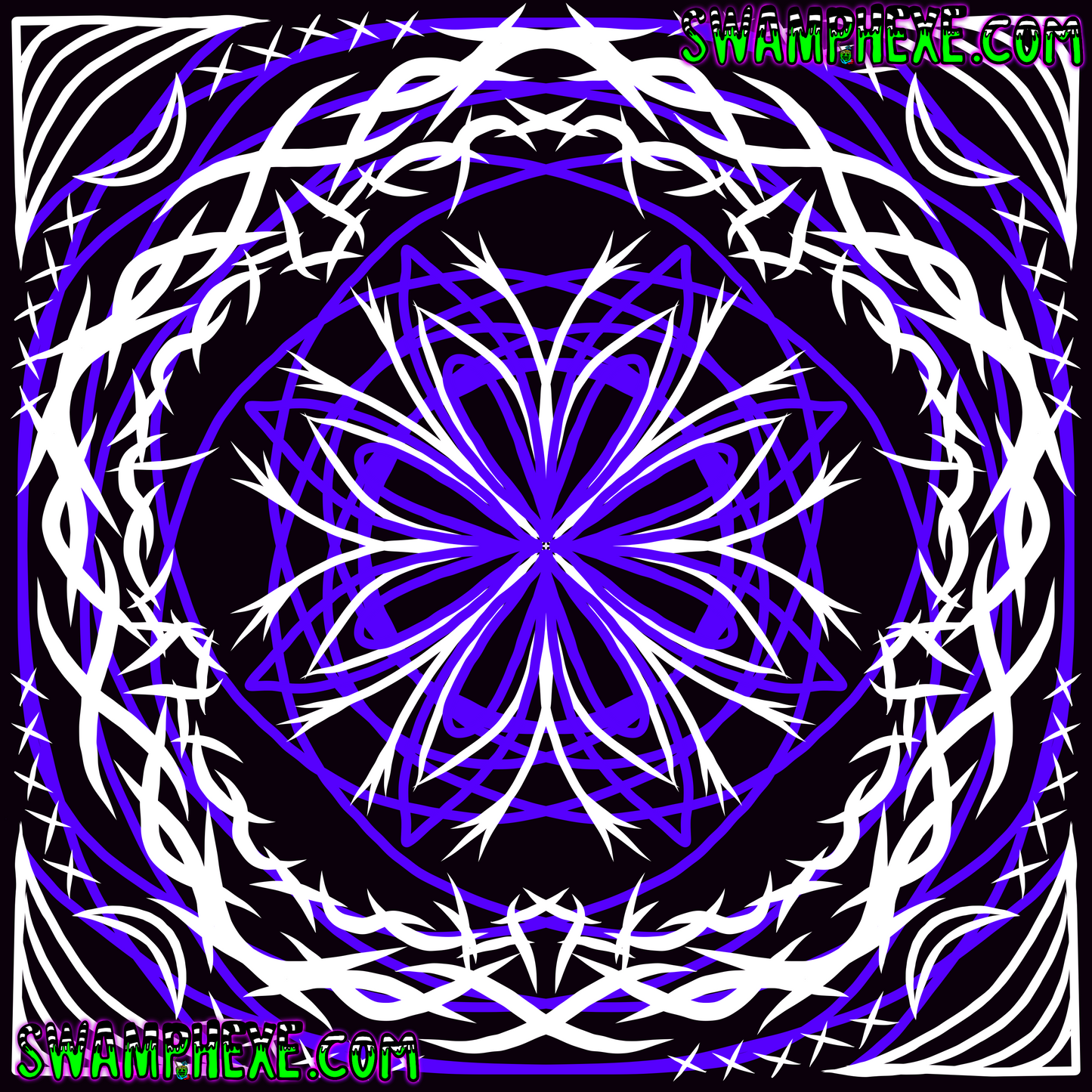 2pc Purple and white tribal, artwork combo