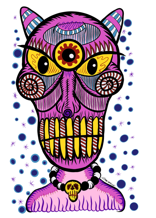 Pink voodoo devil png